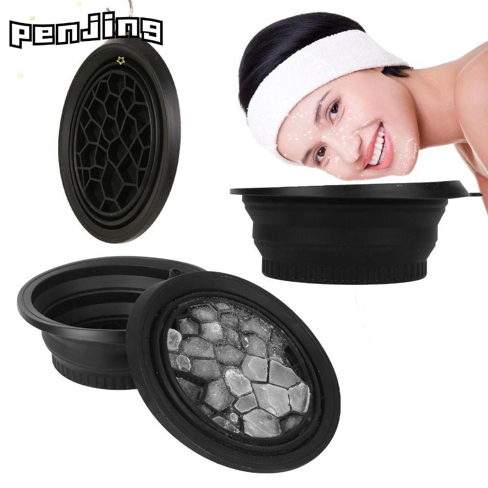 PENJING อ่างล้างหน้าอาบน้ําน้ําแข็ง, ซิลิโคนบรรเทาความเครียด Ice Bath Tub Bucket, แบบพกพาปรับปรุงการไหลเวียนโลหิตชามน้ําแข็งพับได้ Travel