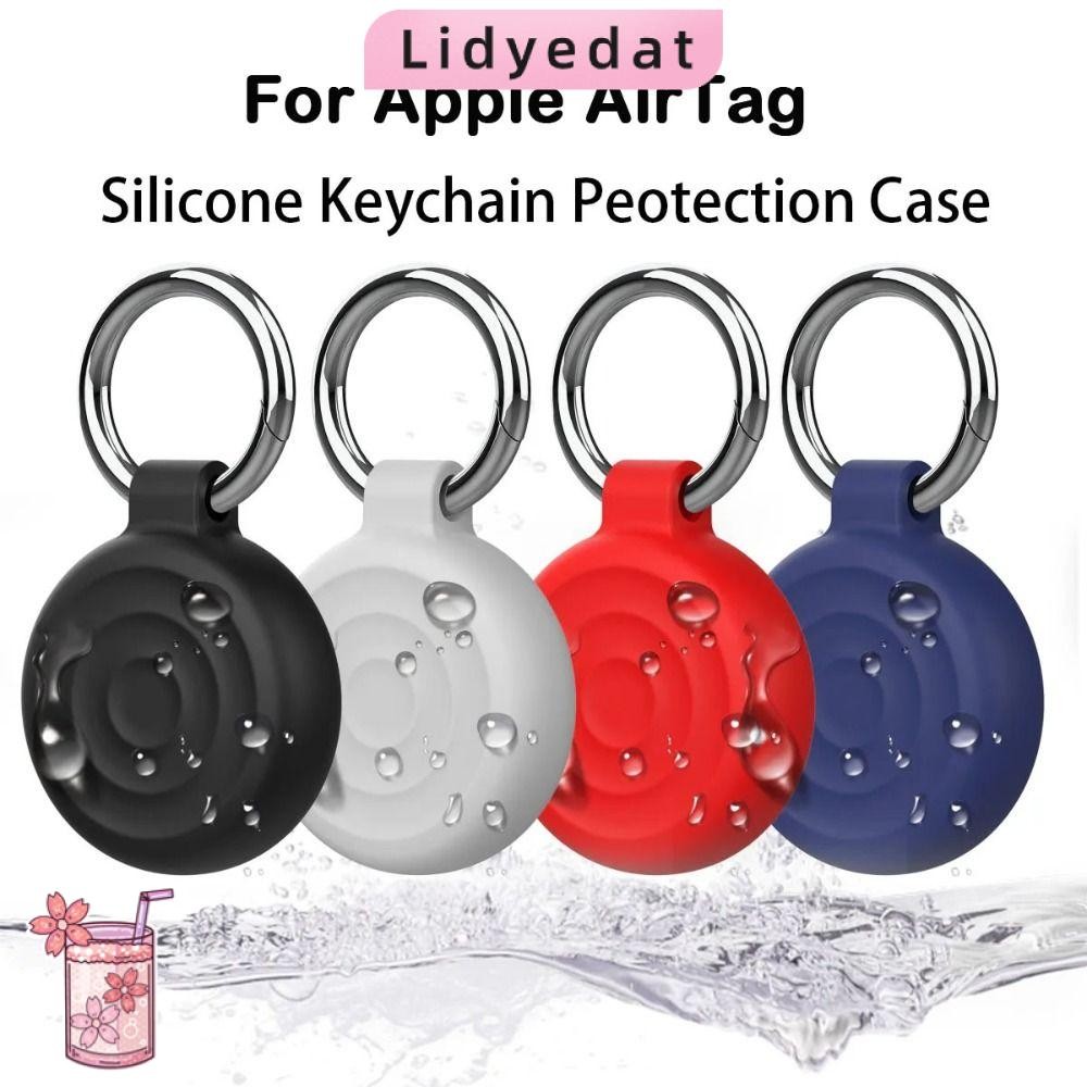 LIDYEDAT165 Tracker Cover, Anti-lost พวงกุญแจป้องกัน,ซิลิโคนอ่อนนุ่มกันน้ํา Locator Holder Shell สําหรับ AirTag Tracker อุปกรณ์เสริม