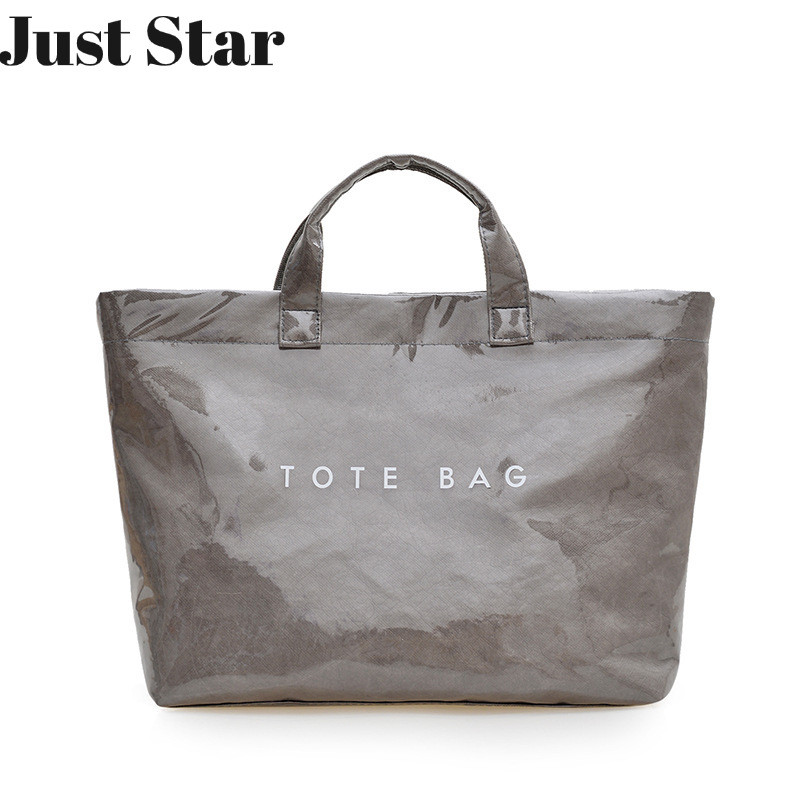 JUSTSTAR ใหม่แฟชั่นอเนกประสงค์ Ins อินเทรนด์กระเป๋าถือดีไซน์ลําลองพร็อพ Tote