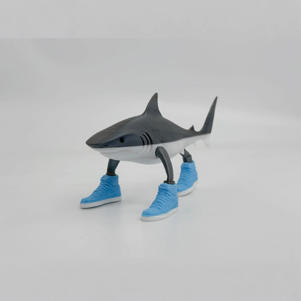 Tung Tung Tung Sahur & Trralo Tralala 3D-Printed Action Figure ชุดของเล่น Movable Arms AI-Genered Brainrot Meme Collectible Stick Man Shark Viral Monster รุ่น