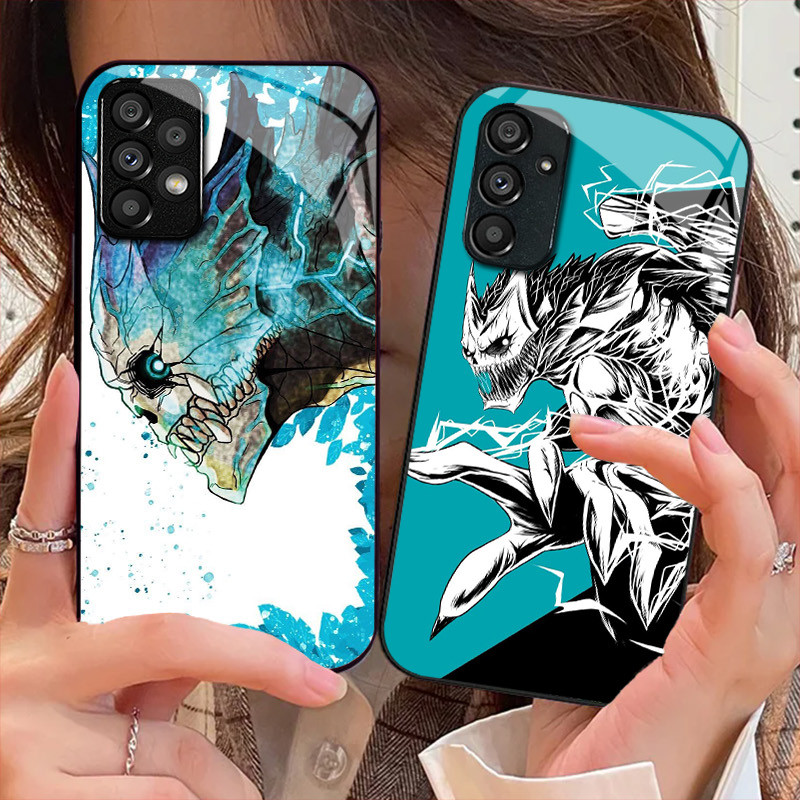 Kaiju no 8 02 กระจกนิรภัยเคสโทรศัพท์สําหรับ Samsung Galaxy A16 A15 A25 A35 A55 A53 A54 A34 A14 A32 A