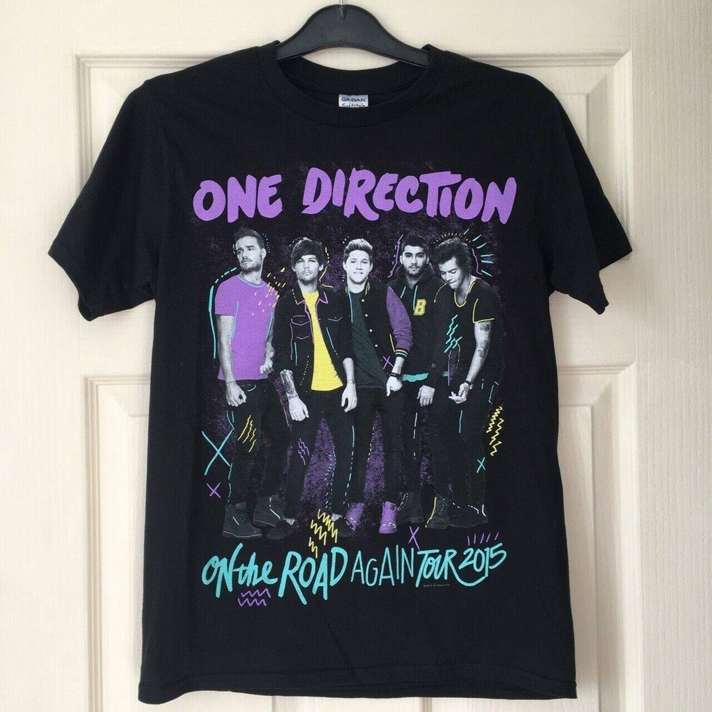 เสื้อยืดแขนสั้นผ้าฝ้ายแท้คอกลมลาย One-Way Combine (One Direction) กรุงเทพฯ Delivery ระบายอากาศได้ดี ไม่อับชื้น สบายไม่เคยหดตัว