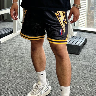 [13 รูปแบบ] กางเกงขาสั้นบาสเก็ตบอลตาข่ายผู้ชายสไตล์อเมริกันระบายอากาศฟิตเนสกางเกงเดินป่าแห้งเร็ว