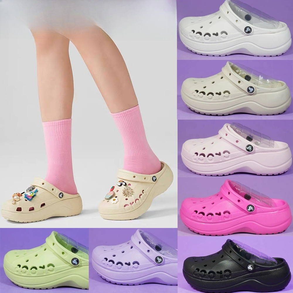 Bae Clog Cross Classic Bae Clog รองเท้าแตะผู้หญิงแพลตฟอร์ม