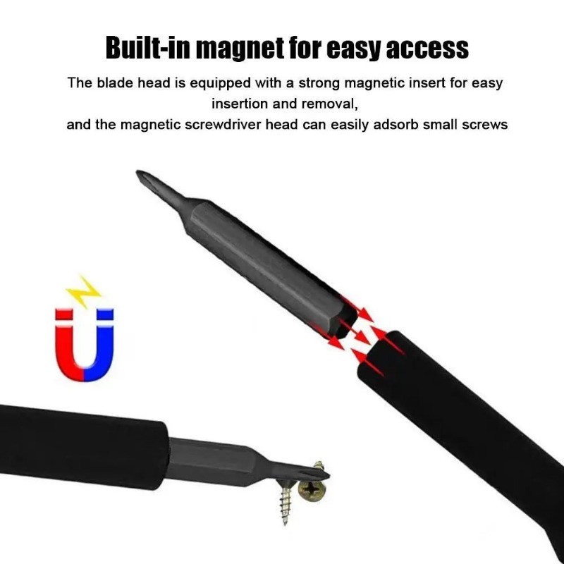 ชุดไขควงแม่เหล็ก 24-in-1 - ชุดซ่อมเหล็กคาร์บอนมืออาชีพพร้อมบิต T/Torx/Y, เครื่องมือบํารุงรักษามัลติฟังก์ชั่นสําหรับโทรศัพท์มือถือ, PC, ซ่อมนาฬิกา - รูปที่ 3