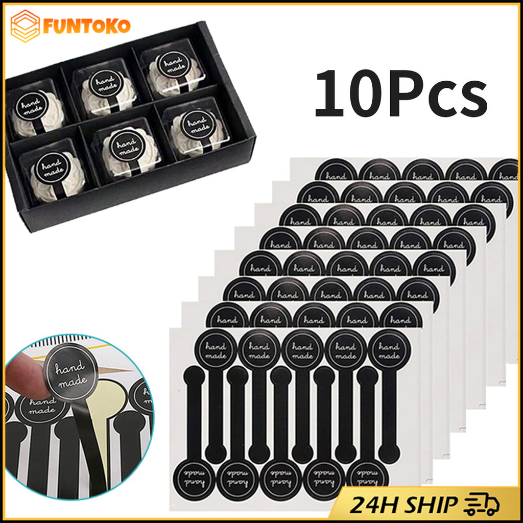 สินค้ามีคุณภาพ 10ชิ้น สติ๊กเกอร์สายคาดกล่อง กันน้ำ 10*1.5CM สายคาดขวด ฉลากสินค้าthank you sticker แบบPVC
