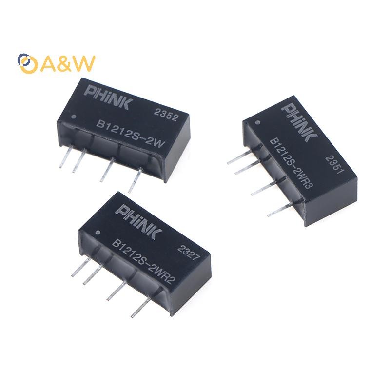 A&W B1212S-2W B1212S-2WR2/R3 12V ถึง 12V - โมดูลแยกวงจรสั้นป้องกันอุปกรณ์เสริมอิเล็กทรอนิกส์ใหม่