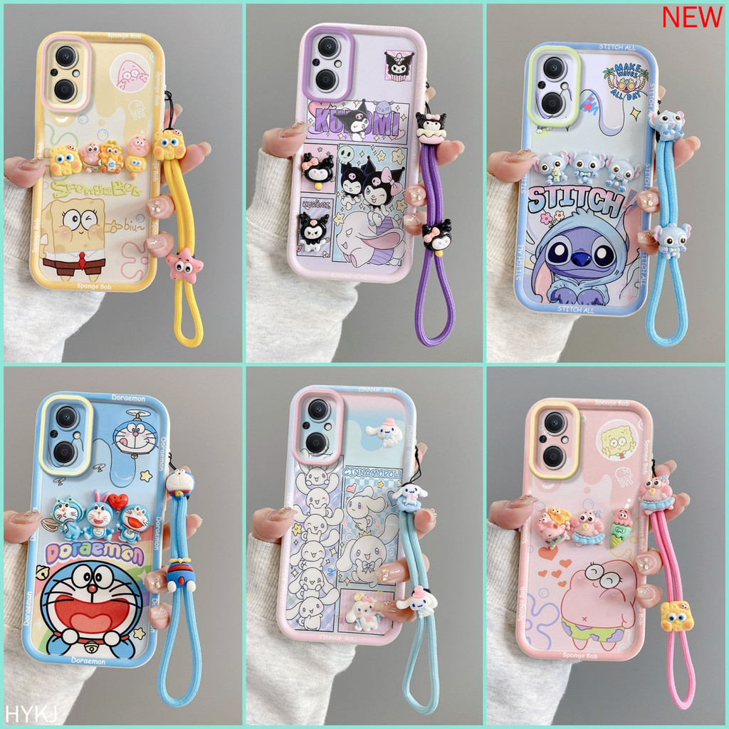 เคส OPPO RENO 7Z RENO 8Z 5G Anti fall อะนิเมะการ์ตูน TPU ซิลิโคนอ่อนนุ่ม 3D เคสโทรศัพท์น่ารัก XXLK