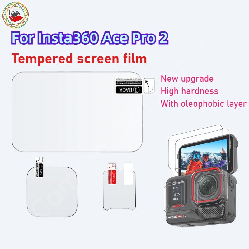 สําหรับ Insta360 ACE PRO 2 หน้าจอฟิล์มนิรภัยเลนส์ป้องกันฟิล์มสําหรับ Insta360 ACE PRO 2 อุปกรณ์เสริม