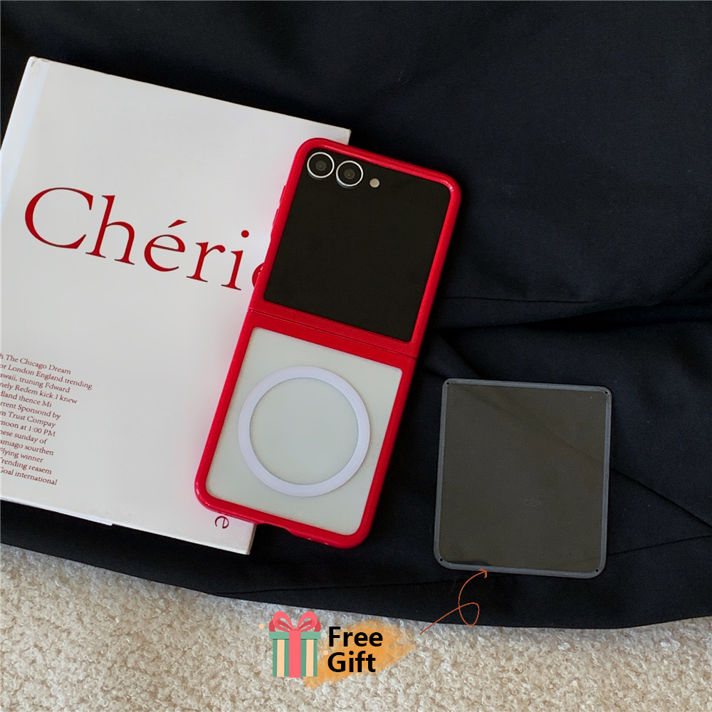 สไตล์มินิมอล 2in1 Hard Case สําหรับ Samsung Z Flip 7 Z Flip 6/5 กรณี PC กันกระแทกโทรศัพท์กลับน่ารักกรณีฝาครอบ - รูปที่ 3