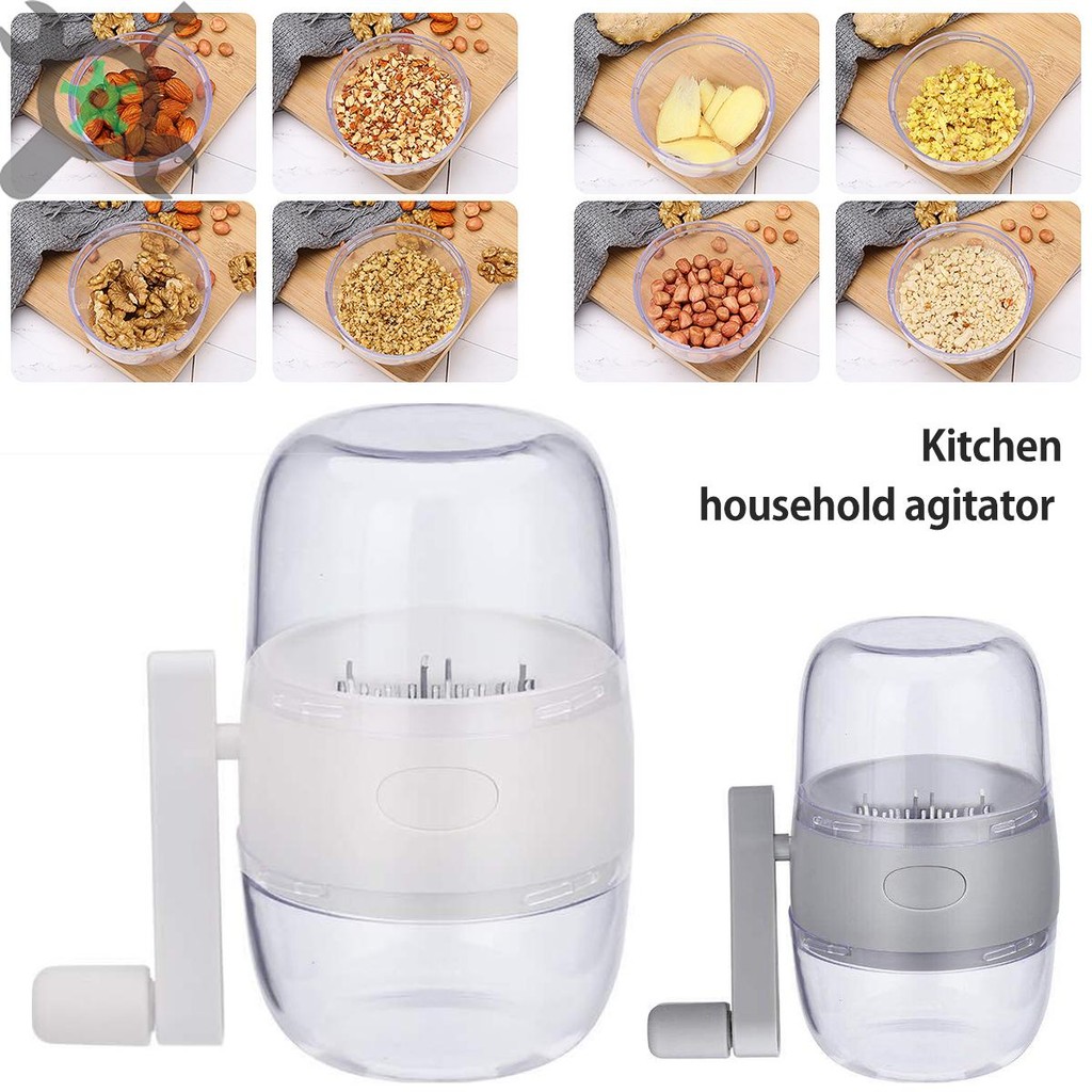 Nut Chopper เครื่องบดถั่วแบบแมนนวลพร้อมใบมีดสแตนเลส เครื่องทําลายเอกสารถั่วลิสงแบบถอดได้ SHOPCYC5017