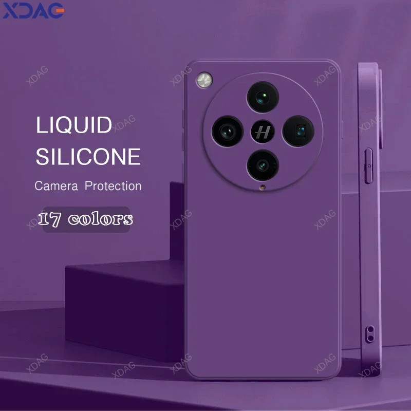 เคสโทรศัพท์สําหรับ OPPO Find X8 Pro X8Pro 5G กันกระแทกคลาสสิกขอบตรงซิลิโคนเหลวนุ่มกล้องเลนส์ป้องกันปกหลัง