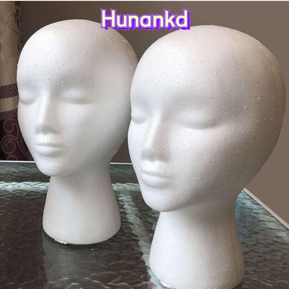Hunan หัวหุ่นโฟมสีขาว สําหรับวางวิกผม หมวก หัวนางแบบโฟม ชายหรือหญิง