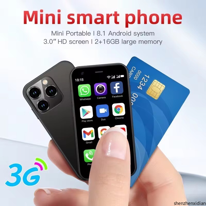 Soyes XS15 WCDMA 3G เครือข่าย Supper มินิสมาร์ทโฟน Android 8.1 Dual Sim 1000mAh WIFI Hotspot 3.0 จอแ