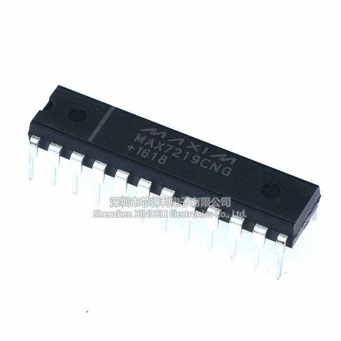 MAX7219 In-Line DIP24 MAX7219CNG MAX7219ENG จอแสดงผล Driver ยี่ห้อใหม่ชิป IC 7219