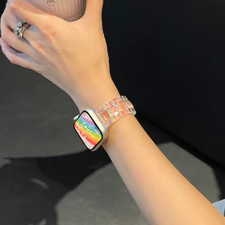 ใหม่เลเซอร์สายโปร่งใสพร้อมเคสสําหรับ Redmi Watch 5 Active Smart Watch Band สายรัดข้อมือ Redmi Watch 5 Lite อุปกรณ์เสริมสายรัด