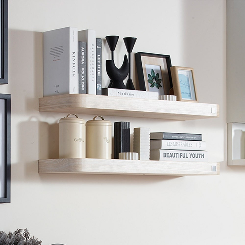 SB Design Square ชั้นแขวน รุ่น Ma Cherie สีไม้อ่อน ขนาด 80 cm (1 ชิ้น) (80x25x5 ซม.)  แบรนด์ ELLE DECOR X SB DESIGN SQUA