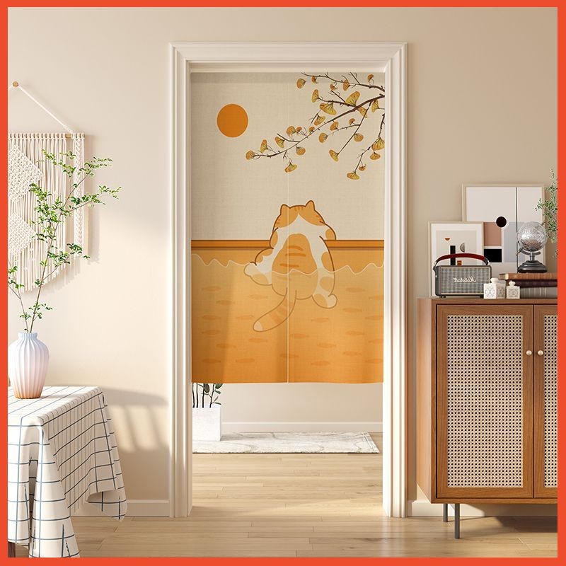 🌈Gift Curtain Rod🌈New Style Door Curtain Bedroom Shelter Curtain Bathroom Partition Curtain Househol