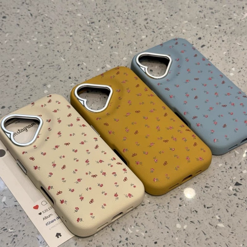 เคสแข็ง Bulging/ โบว์ดอกไม้เล็ก / super anti-fallเข้ากันได้กับเคส iPhone 16 15 14 13 Pro max