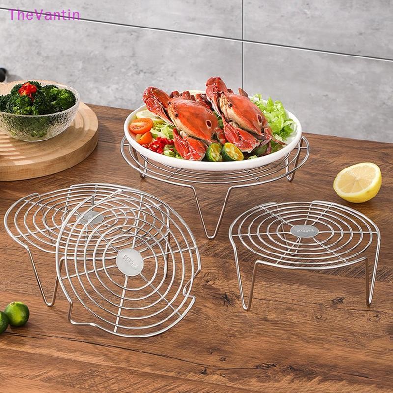 Thevantin สแตนเลส Steamer Rack ถาดนึ่งยัดไส้ Bun ไข่ย่าง Steam Stand ชั้นวางอุปกรณ์ทําอาหารในครัว Go