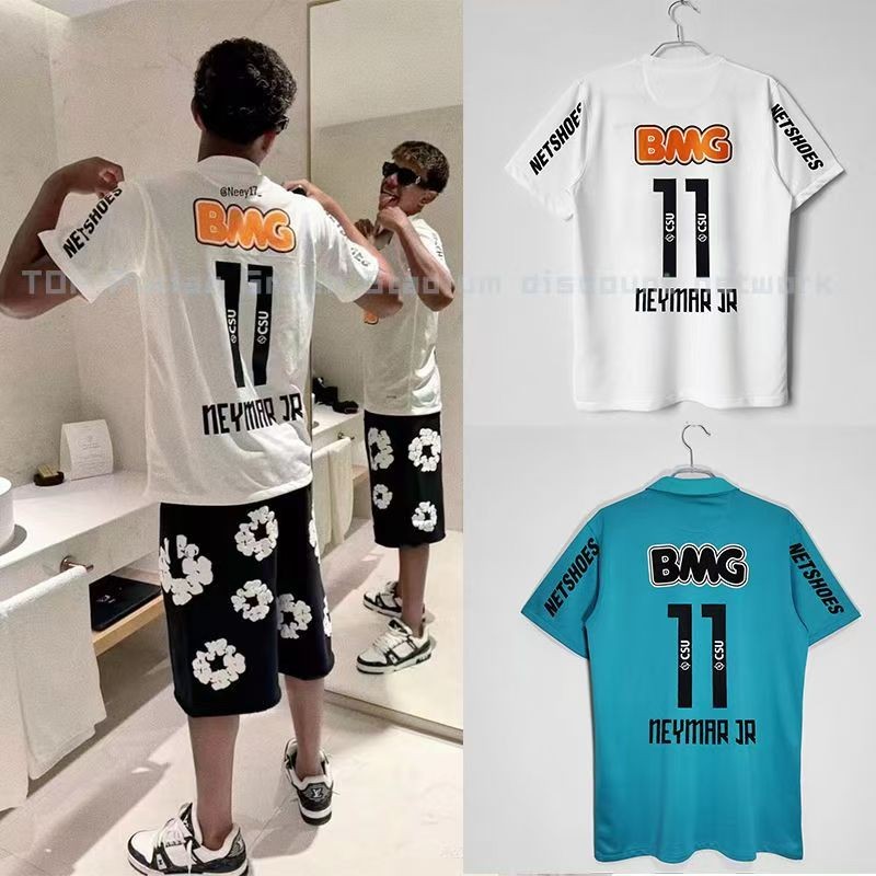 Retro Edition 12/13 Santos HomeAway เสื้อฟุตบอล S-2XL,สามารถเพิ่มชื่อและหมายเลขของคุณได้