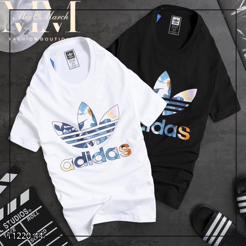 ADIDAS เสื้อยืดกีฬา อาดิดาส ของแท้ผู้หญิงและผู้ชาย เซอร์พลัส ราคาถูก ฝ้าย 100%