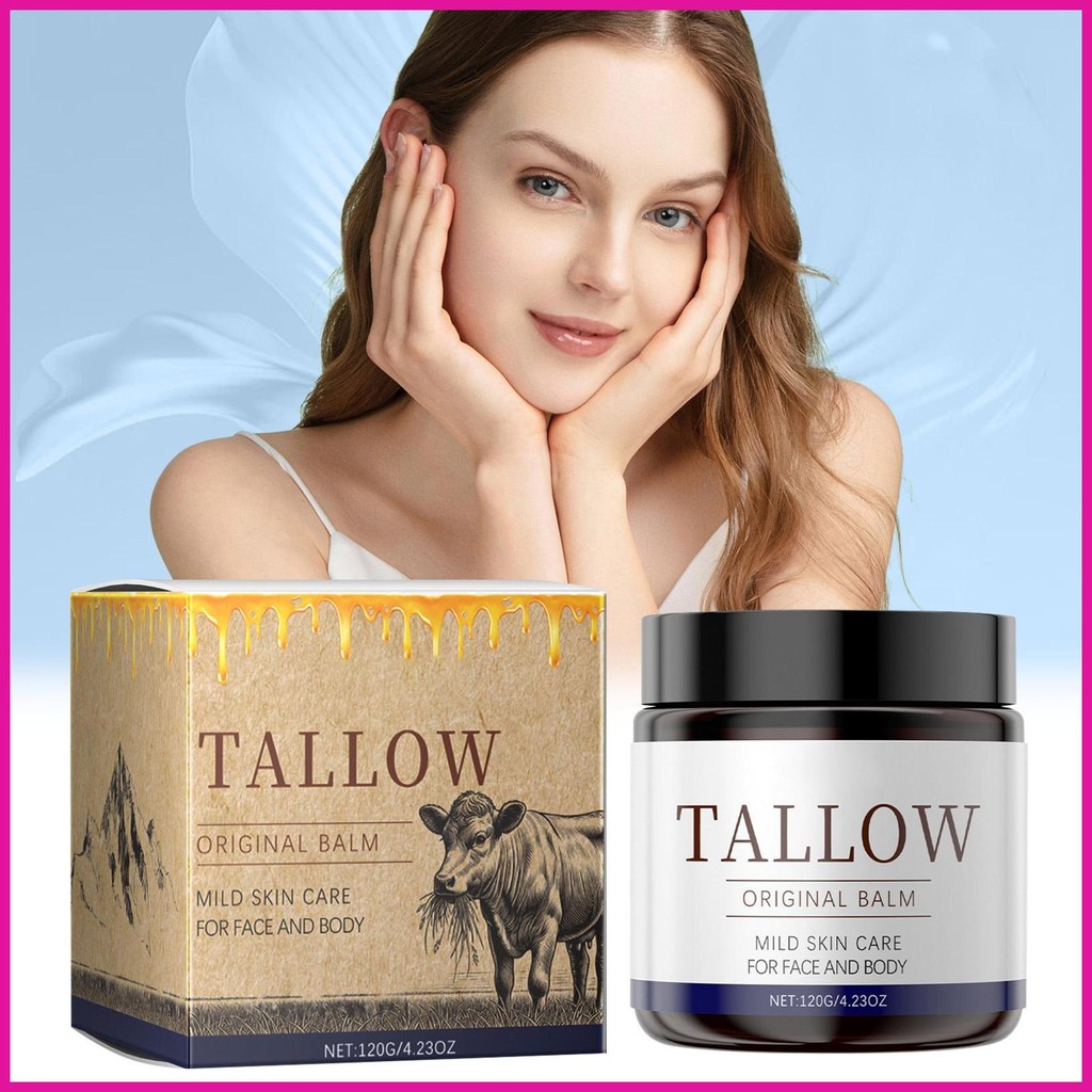 Beef Tallow Honey Balm Tallow Face Moisturizer Beef Tallow Skincare Moisturizing Balm 120g Tallow Ba