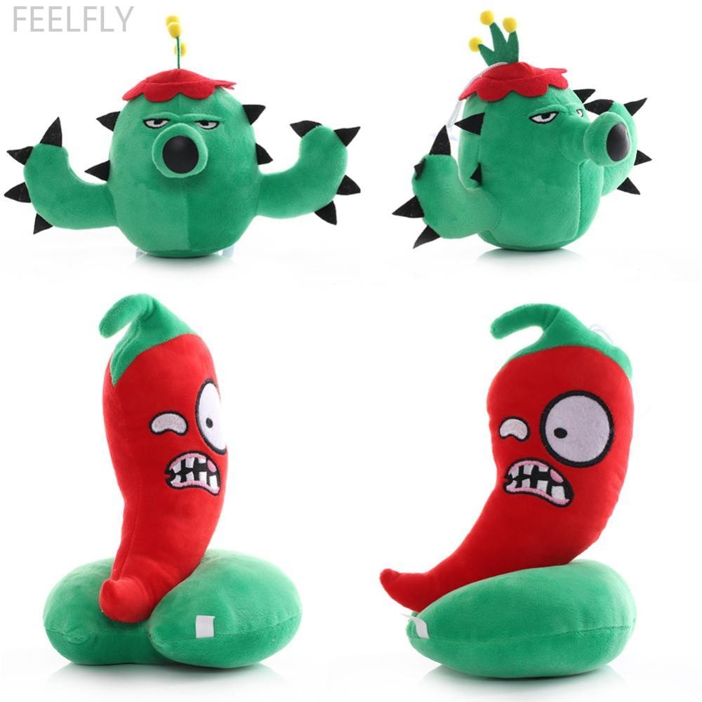 Feelfly พืชเกม 15 ซม. VS. Zombies PVZ ตุ๊กตาของเล่นนุ่มพืชการ์ตูนตุ๊กตา Plush ตุ๊กตาของเล่น Plushie ตุ๊กตา Xmas ของขวัญสําหรับเด็ก A1D2