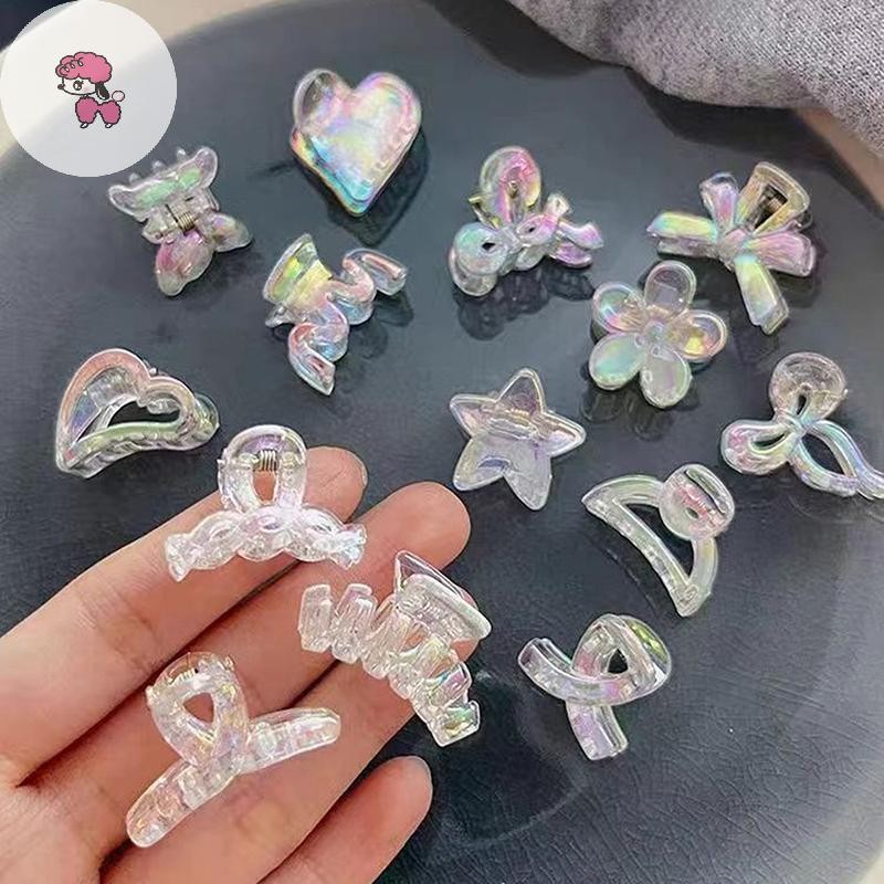 Grl 2 ชิ้น Magic สี Mini Bow Love กิ๊บติดผมสําหรับสาวอารมณ์หวานหน้าผาก Bangs หัก Hairpins คลิปอุปกรณ์เสริมผม TH
