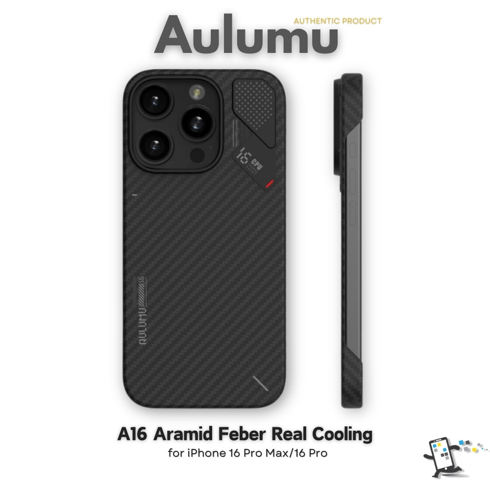Aulumu A16 Aramid Fiber Real Cooling Magnetic เคสสำหรับ iPhone 16 Pro Max และ iPhone 16 Pro