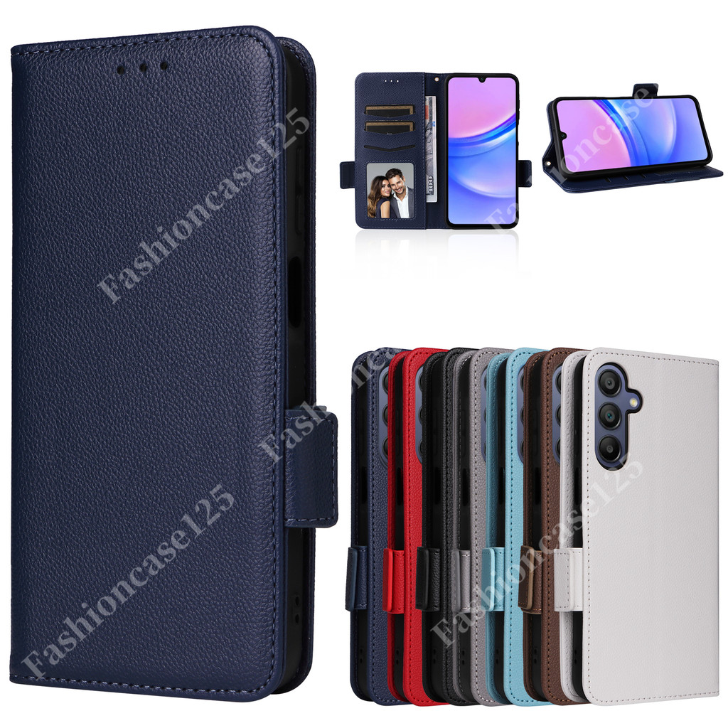 Samsung A16 5G 2024 หนังสําหรับ Samsung Galaxy A36 A16 SamsungA36 5G 2024 ฝาครอบโทรศัพท์ปลอกช่องเสียบการ์ดกระเป๋าสตางค์ขาตั้งวงเล็บ Soft TPU ขอบกันกระแทกกันชน