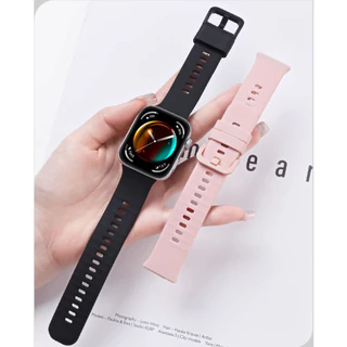 สายรัดซิลิโคนเดิมสำหรับนาฬิกา Huawei Watch Fit 5 4 3 / 5 4 Pro สายรัดข้อมือสมาร์ทวอท์ชนุ่มเข็มขัดกีฬาสำหรั อุปกรณ์เสริม