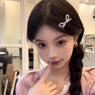 แฟชั่น Bling Zircon bowknot Hairpin Bangs คลิปเจ้าหญิง Headwear เครื่องประดับผม