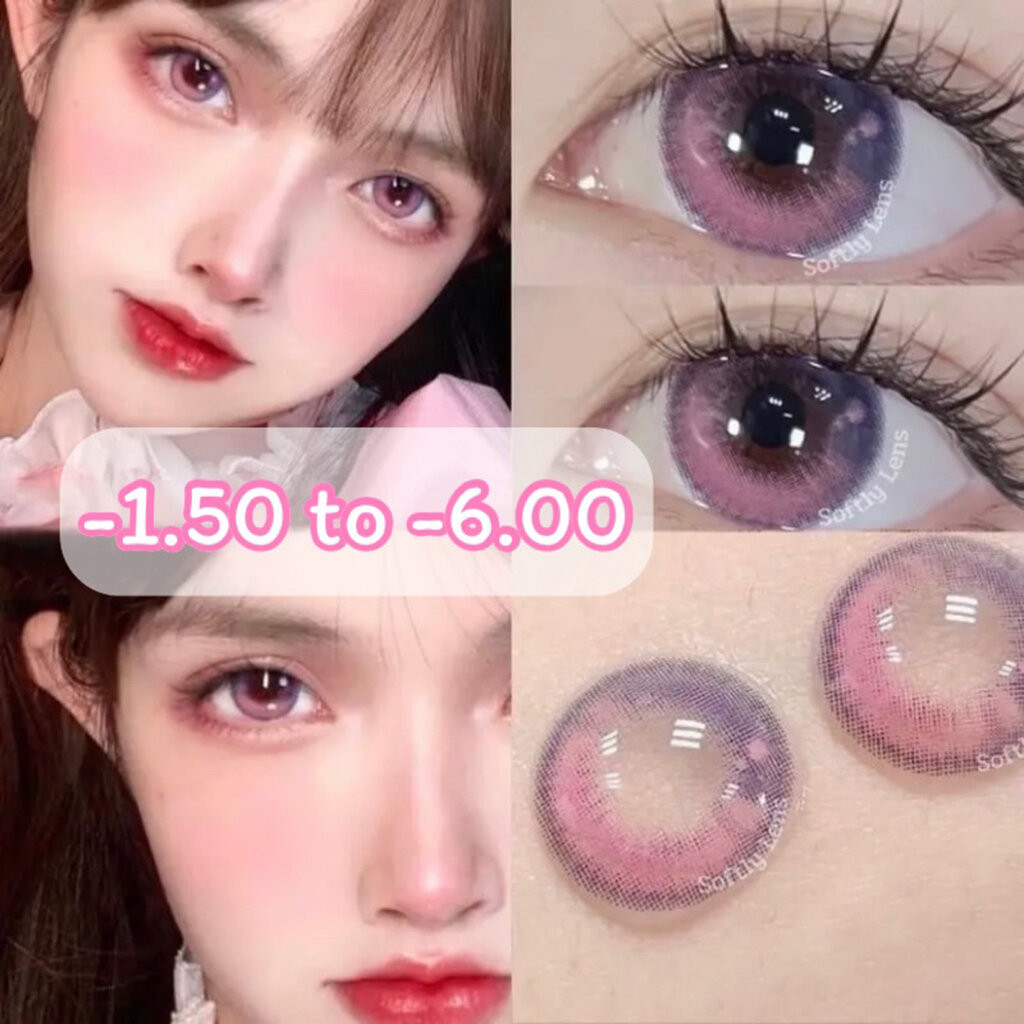 พร้อมส่ง คอนแทคเลนส์รายปี มีค่าสายตา รุ่นTears Pink คอนแทคเลนส์สีชมพู Cosplay คอนแทคเลนส์คอสเพลย์ คอนแทคเลนส์สายตา