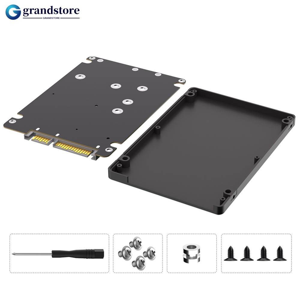 Grandstore 1PC M.2-mSATA ถึง SATA Solid State SSD ถึง SATA กล่องฮาร์ดดิสก์ภายนอก 2-IN-1 บอร์ดแปลงกล่