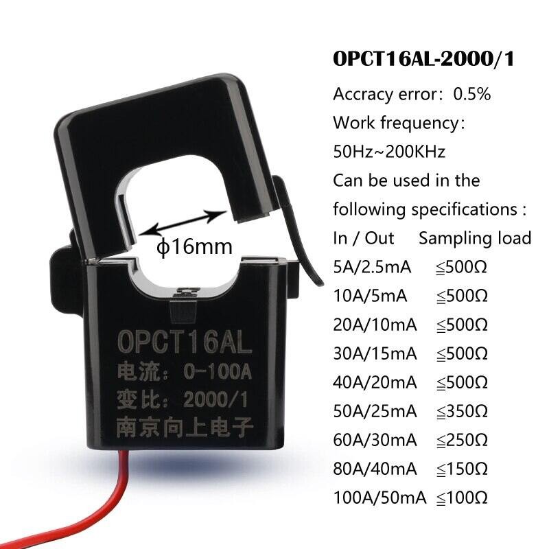 Micro Split Core Current Transformer ct clamp OPCT10AL1000/1 2000/1 3000/1 OPCT16AL 4000/1 5000/1 Mini Split Core Current Sensor