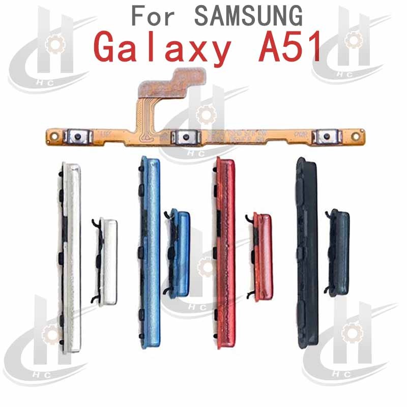 สําหรับ Samsung Galaxy A51 2020 A515 A515F ปุ่มปรับระดับเสียงด้านข้าง Flex Cable Keys ปุ่มปิดระดับเสียงปุ่มขึ้นและลงด้านข้างอะไหล่ทดแทน
