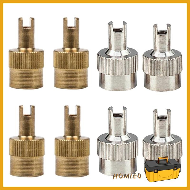 Homie 4x ทองแดงที่ถอดออกได้ Slotted สําหรับหัวรถยางล้อเครื่องมือหมวกสําหรับวาล์ว Caps Core Removal เครื่องมือล้อสําหรับ