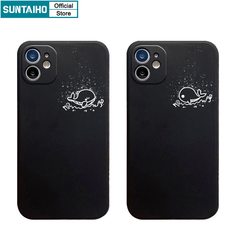 Suntaiho เคสไอโฟน ตลกที่ไม่ซ้ํากันปลอกการ์ตูนรูปแบบปลาวาฬเคสโทรศัพท์สําหรับ Iphone 16 15 14 13 12 11 Pro Max IP 7 8 Plus Iphon X Xs XR Xs Max Silicon Soft Premium กันกระแทกปกหลัง