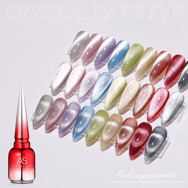 AS ฝาแหลม สีเจลทาเล็บ (ASM สีแม่เหล็ก ต้องใช้แม่เหล็กทำลวดลาย) - wenailsth