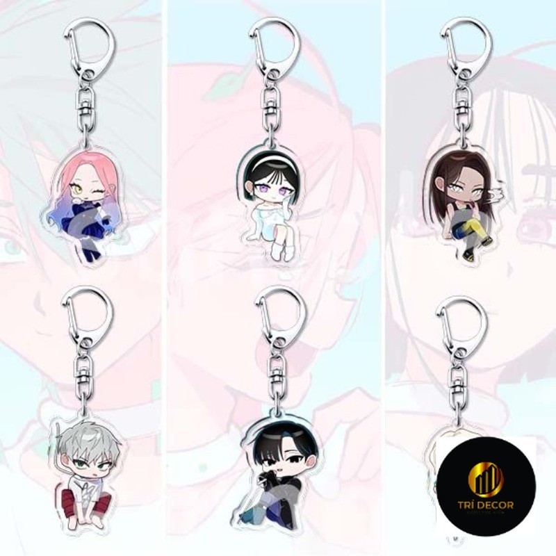 Alien Stage อะนิเมะพวงกุญแจ Mizi Till Luka Ivan Suae ผู้ชายพวงกุญแจสําหรับผู้หญิงแฟชั่นเกม