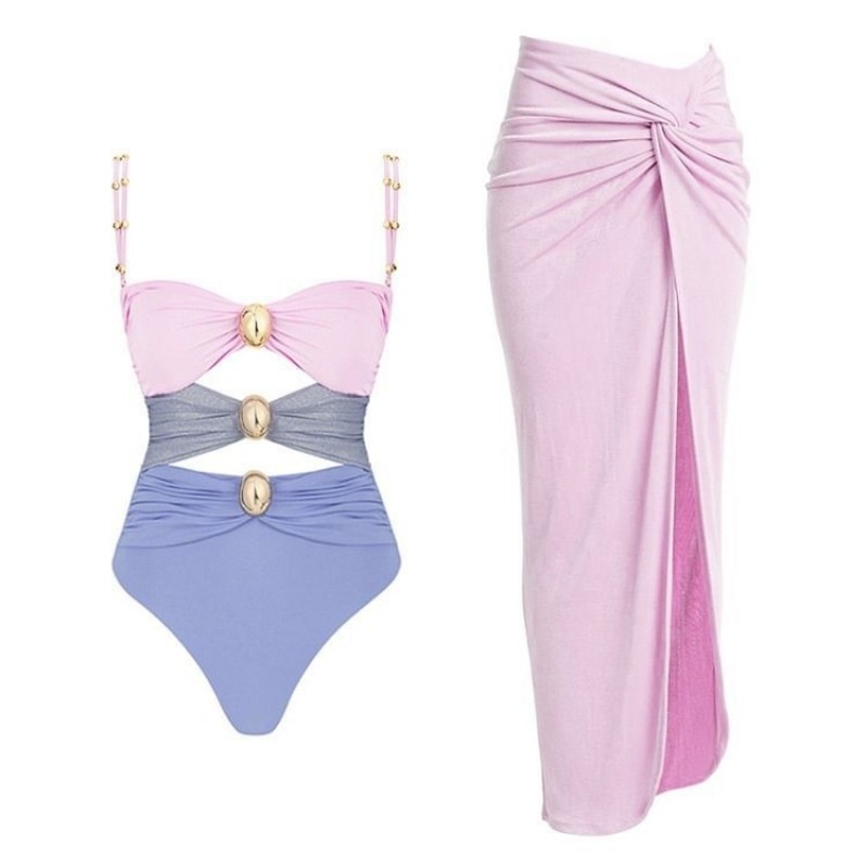 [พร้อมส่ง]swimsuit womenเซ็กซี่ชุดว่ายน้ําสุภาพสตรีบิกินี่สูทปาเก็ตตี้สายชุดว่ายน้ําสลิงชุดชายหาด