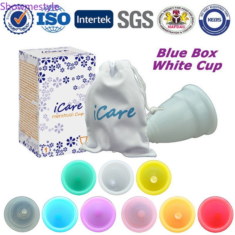 SML Icare Softประจําเดือนซิลิโคนถ้วยขนาดใหญ่ขนาดเล็กสําหรับสุขอนามัยของผู้หญิง