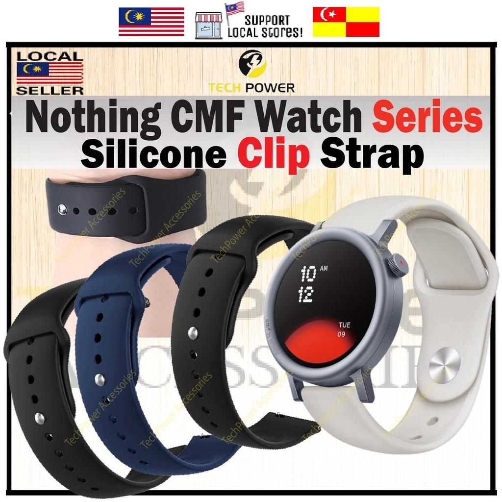 Nothing CMF Watch 3 Pro / Pro 2 / CMF Watch Pro Strap Slicone Clip Strap ,Tali Jam Klip Nothing CMF