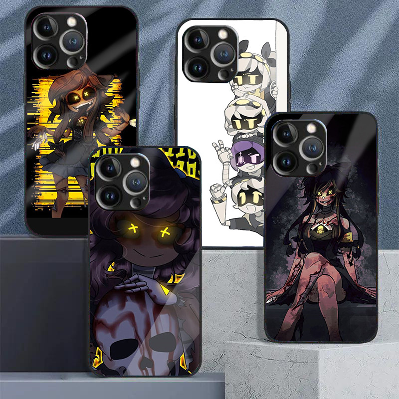 Murder Drones UZI 03 กระจกนิรภัยเคสโทรศัพท์สําหรับ IPhone 16 15 14 13 12 11 Pro XS Max Plus Mini X X