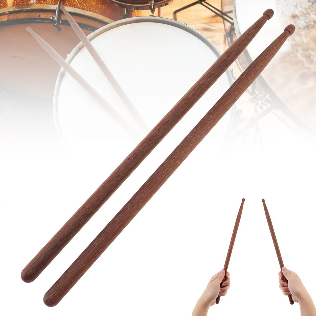 1 คู่ 5A Rosewood Drumsticks Heavy-duty Drum Sticks สําหรับแจ๊สกลองออกกําลังกาย
