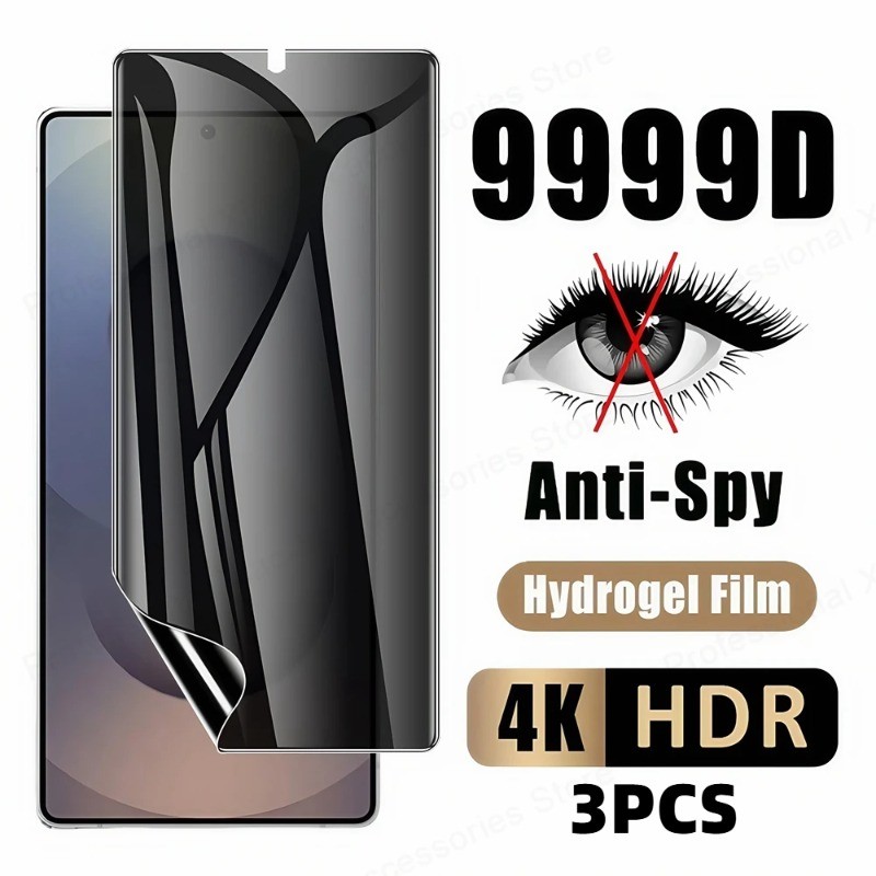 3pcs Anti Spy ความเป็นส่วนตัว HD Hydrogel ฟิล์มสําหรับ Cubot หมายเหตุ KingKong Hafury J9 V1 A1 พบ X9