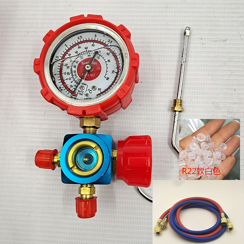 ตัววัดความดันของสารทำความเย็น R410A สำหรับเครื่องปรับอากาศ ตัววัดการชาร์จ ตัววัดความดัน ตัววัดเดี่ยว