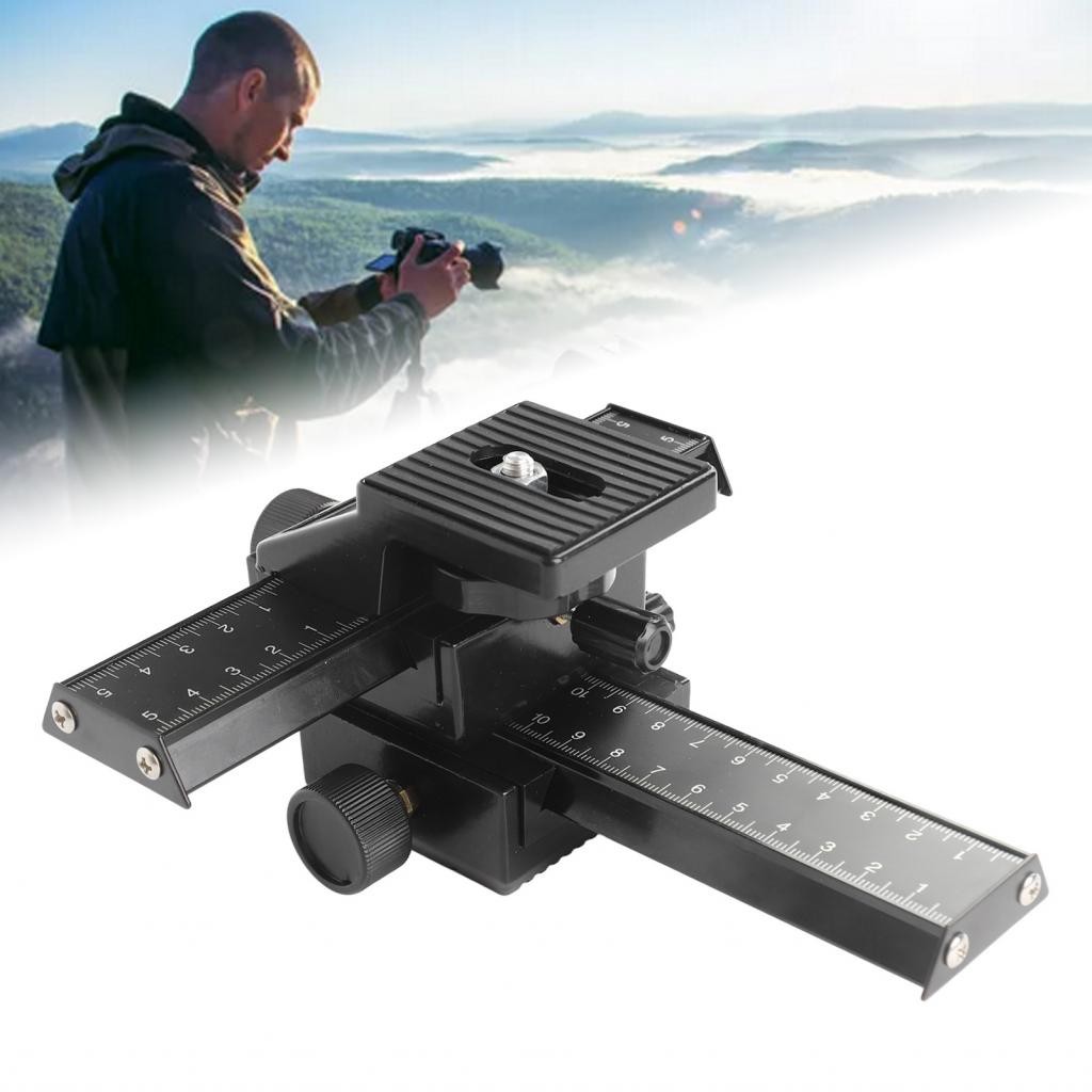 4 Way Rail Slider Metal Slide Macro โฟกัสสำหรับการถ่ายภาพ