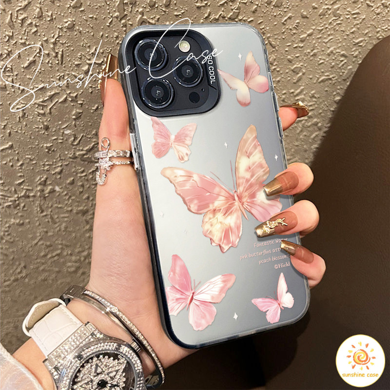ส่งจากไทย เคสซัมซุง ลายผีเสื้อสีชมพู สวยงาม เคสสำหรับ รูปที่ 2